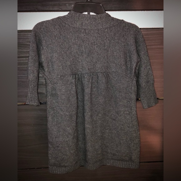 3/4 Sleeve Gray Cardigan - Picture 2 of 3
